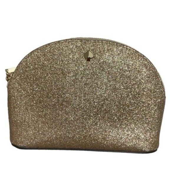 kate spade Accessories - 💛 Kate Spade Gold Glitter Small Bag 6.5” x 4.5”